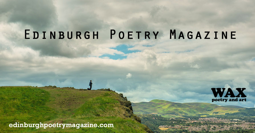 Title image shows a picture of a man on a hill overlooking Edinburgh.