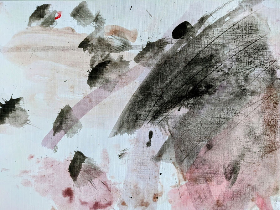 Composition in Pink and Grey