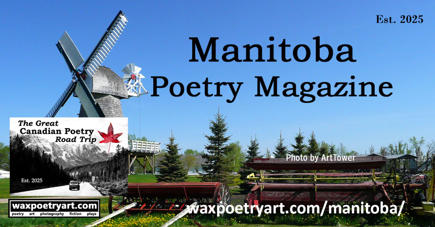 Title image shows a classic windmill on a farm with some farm implements in the foreground.
	Image from the Mennonite Heritage Village in Steinbach, Manitoba.
