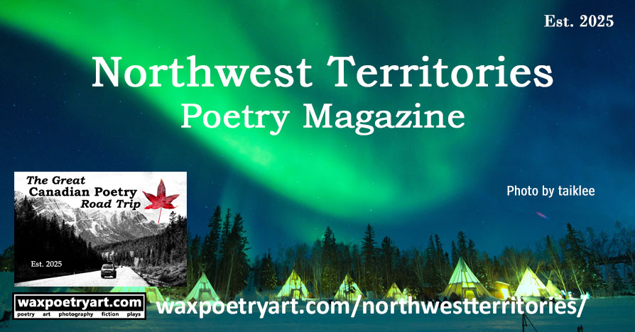Title image shows campsite at night, the tents lit up.
	Above, a glowing green aurora borealis fills the sky.