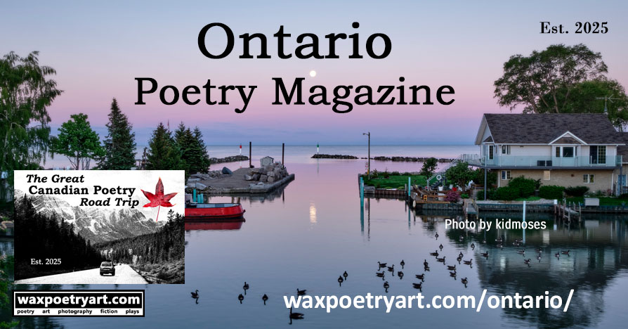 Title image shows a view of a lakeside at sunset with a house on the right side and a 
	bright red boat docked on the left, the water and sky purple and blue into the horizon.