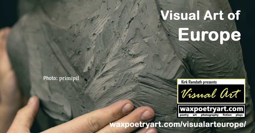 Cover image shows a closeup of an artist's hands shaping clay on what appears to be the back of a statue in progress.