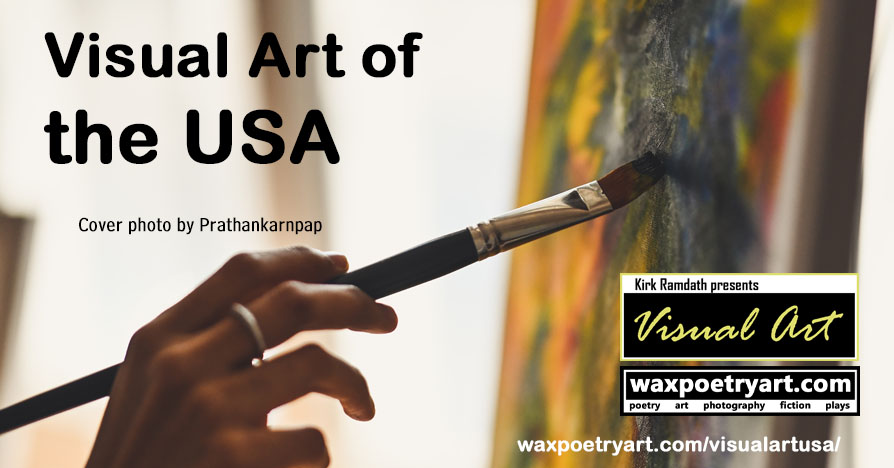 Cover photo shows a painter's hand with brush, as the painter creates a painting.